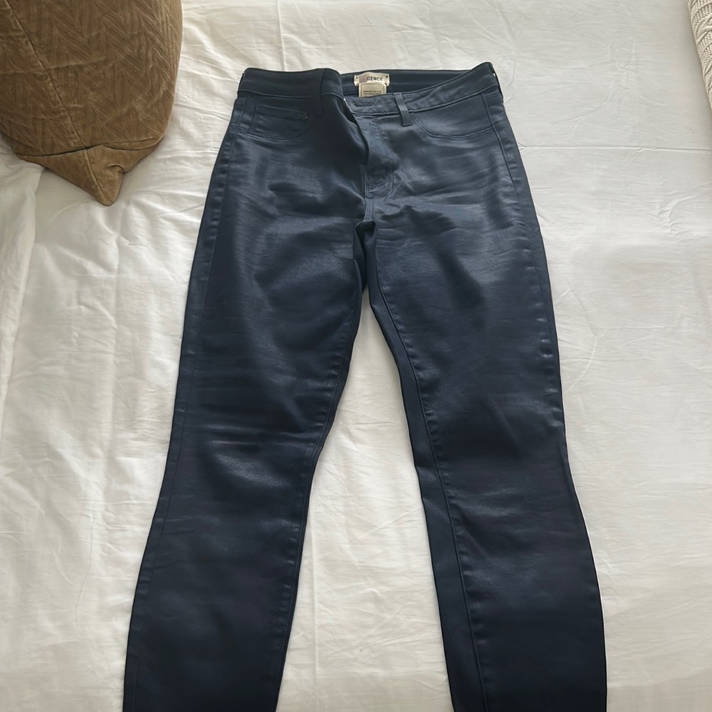 L’Agence coated navy jeans